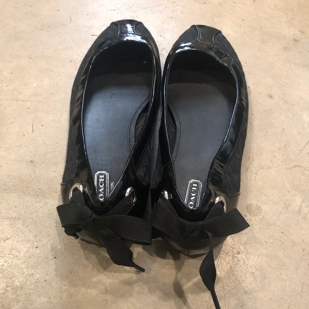 Coach black ballet flats